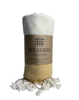 Weavico - Diamond Turkish Beach Towel - 100% Cotton - Mustard