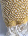 Weavico - Diamond Turkish Beach Towel - 100% Cotton - Mustard