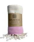 Weavico - Diamond Turkish Beach Towel - 100% Cotton - Pink