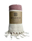Weavico - Diamond Turkish Beach Towel - 100% Cotton - Terracotta