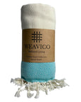 Weavico - Diamond Turkish Beach Towel - 100% Cotton - Turquoise