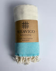 Weavico - Diamond Turkish Beach Towel - 100% Cotton - Turquoise