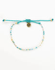 Pineapple Island Alila Dainty Colourful Beaded Anklet - Green