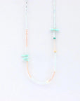 Pineapple Island Mimpi Dainty Beaded Necklace - Pink/Blue