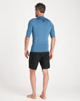 C-Skins Mens NuWave UV Basics Short Sleeve Vest - Steel Blue