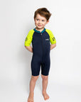 C-Skins C-Kid NuWave Baby FZ Shortie - Bluestone/Lime