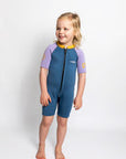 C-Skins C-Kid NuWave Baby FZ Shortie - Steel Blue/Lilac