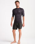 C-Skins Mens NuWave UV Basics Short Sleeve Vest - Anthracite - ManGo Surfing