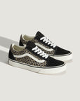 Vans Womens Old Skool Shoes - Black/Leopard - ManGo Surfing