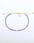 Pineapple Island Mutiara Dainty Beaded Anklet - Blue/Pale Pink