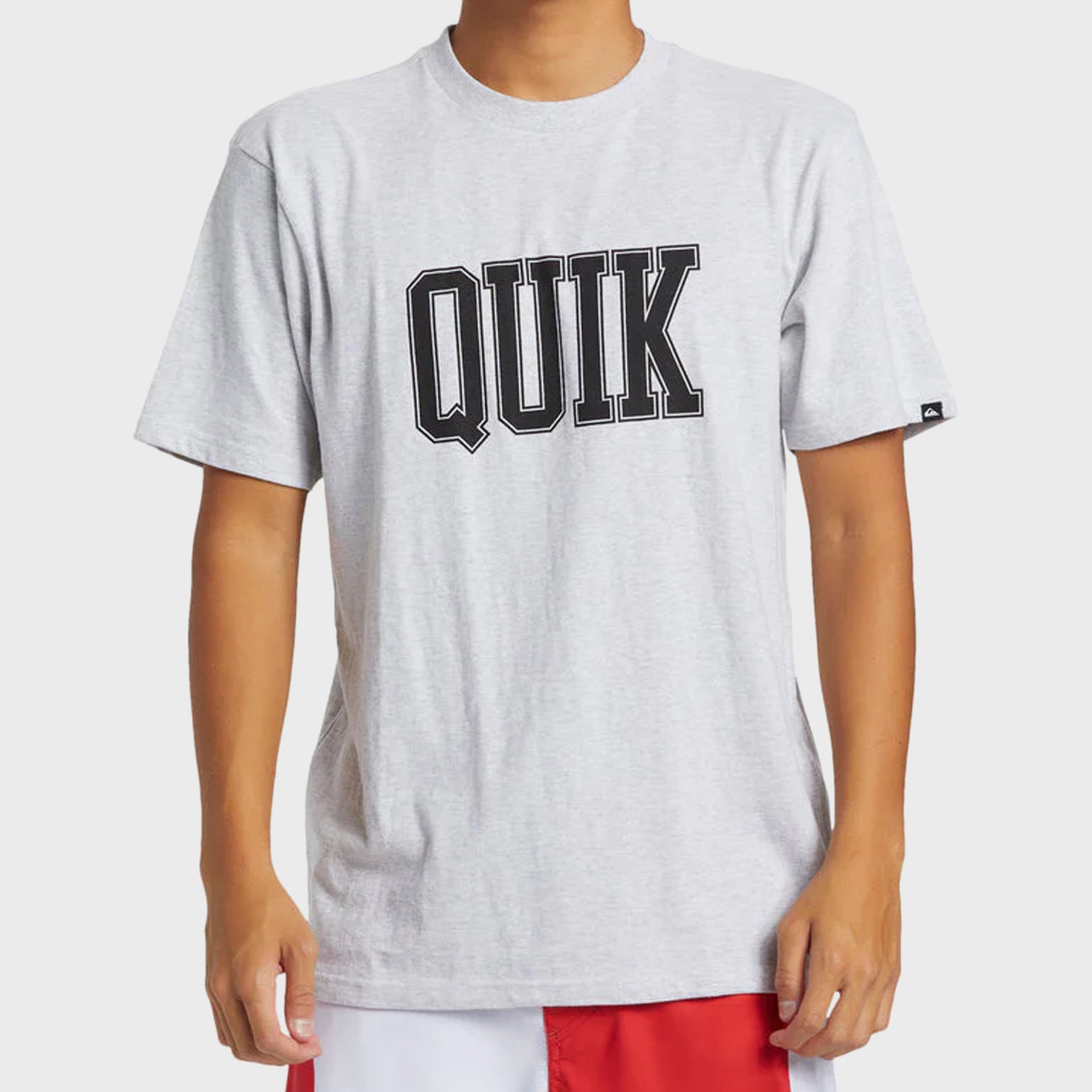 Quiksilver Mens Griff Quik T-Shirt - Snow Heather - ManGo Surfing