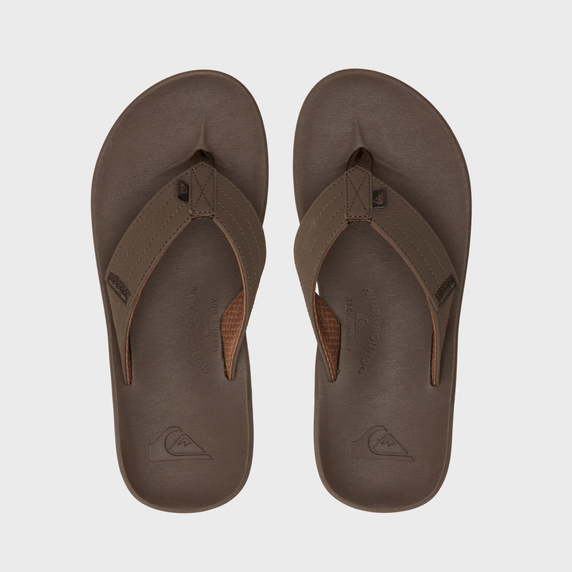 Quiksilver Mens Rivi Beach Flip-Flops - Brown - ManGo Surfing
