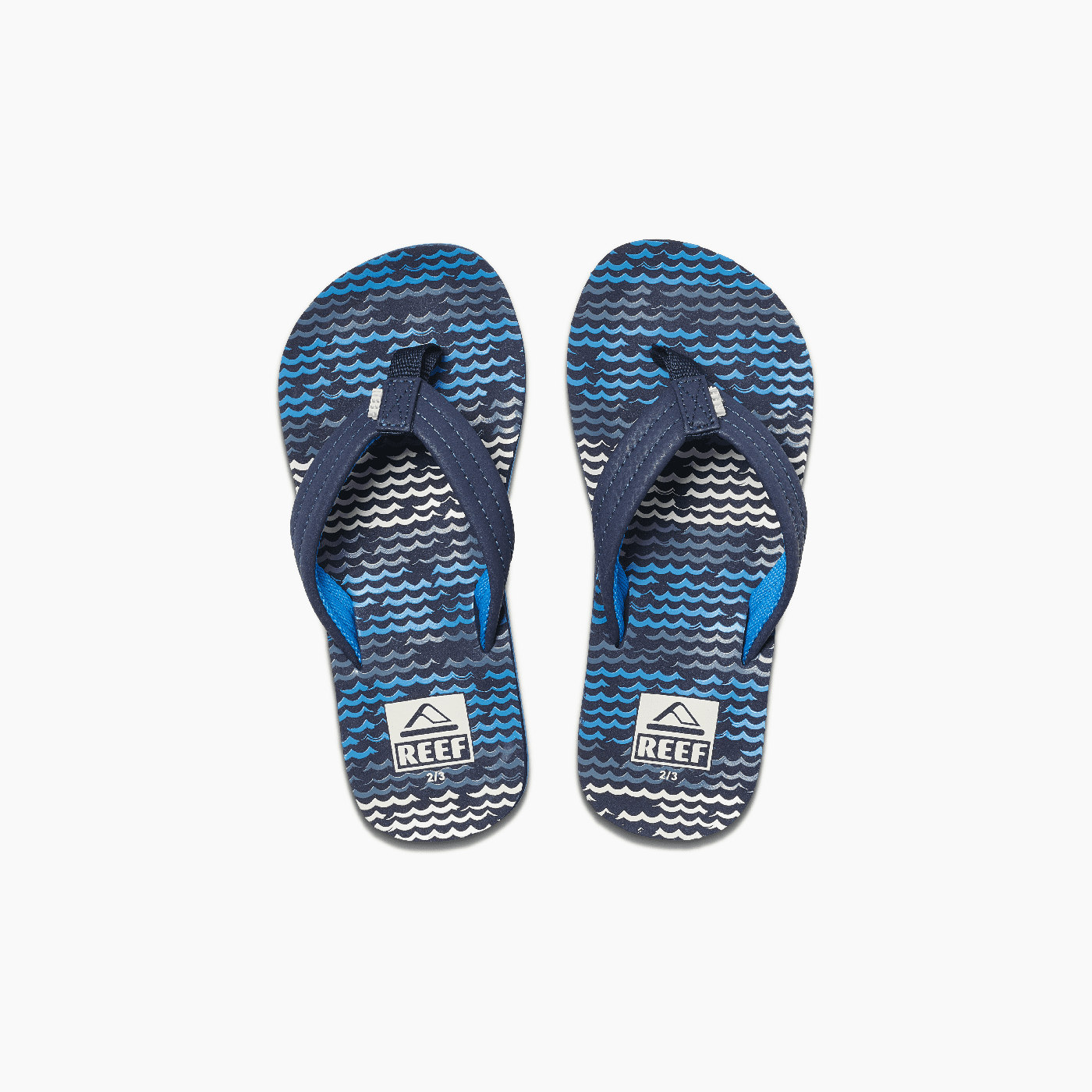 Reef Kids Ahi Flip Flops - Blue Horizon Wave - ManGo Surfing