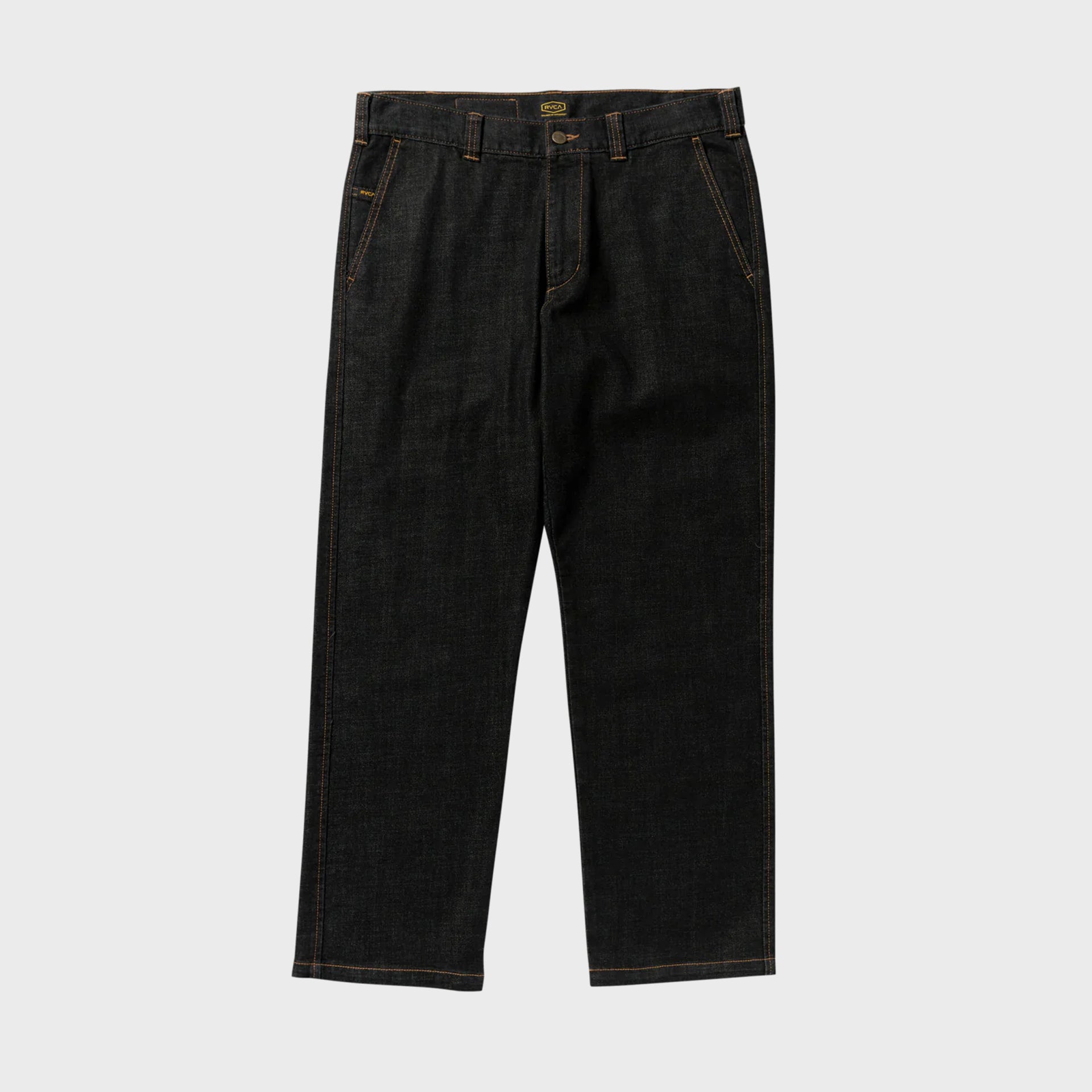 RVCA Mens Americana Dayshift Denim Chinos - Black Denim
