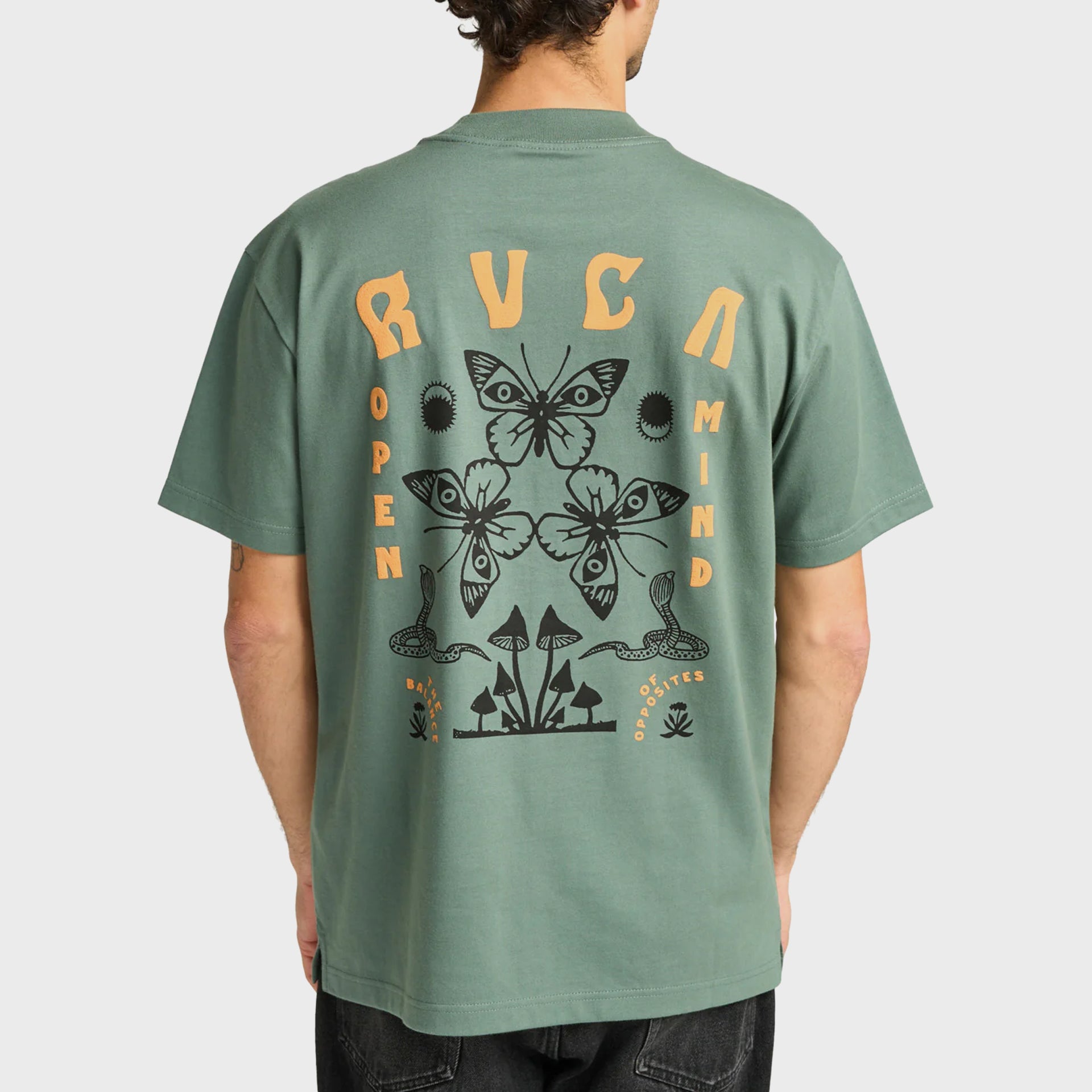 RVCA Mens Butterfly Poster T-Shirt - Balsam Green