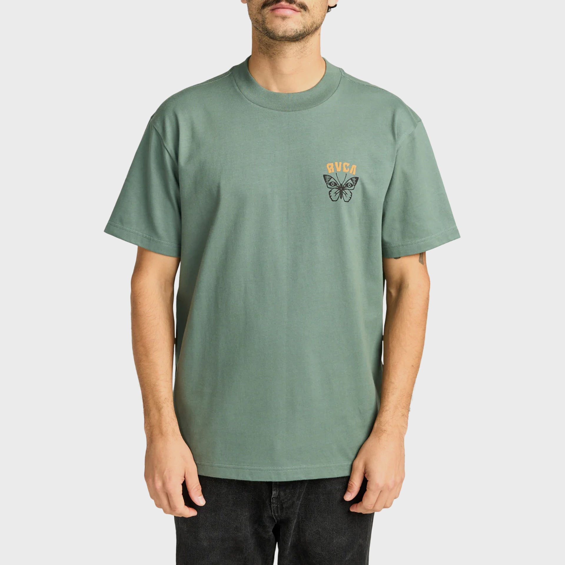 RVCA Mens Butterfly Poster T-Shirt - Balsam Green