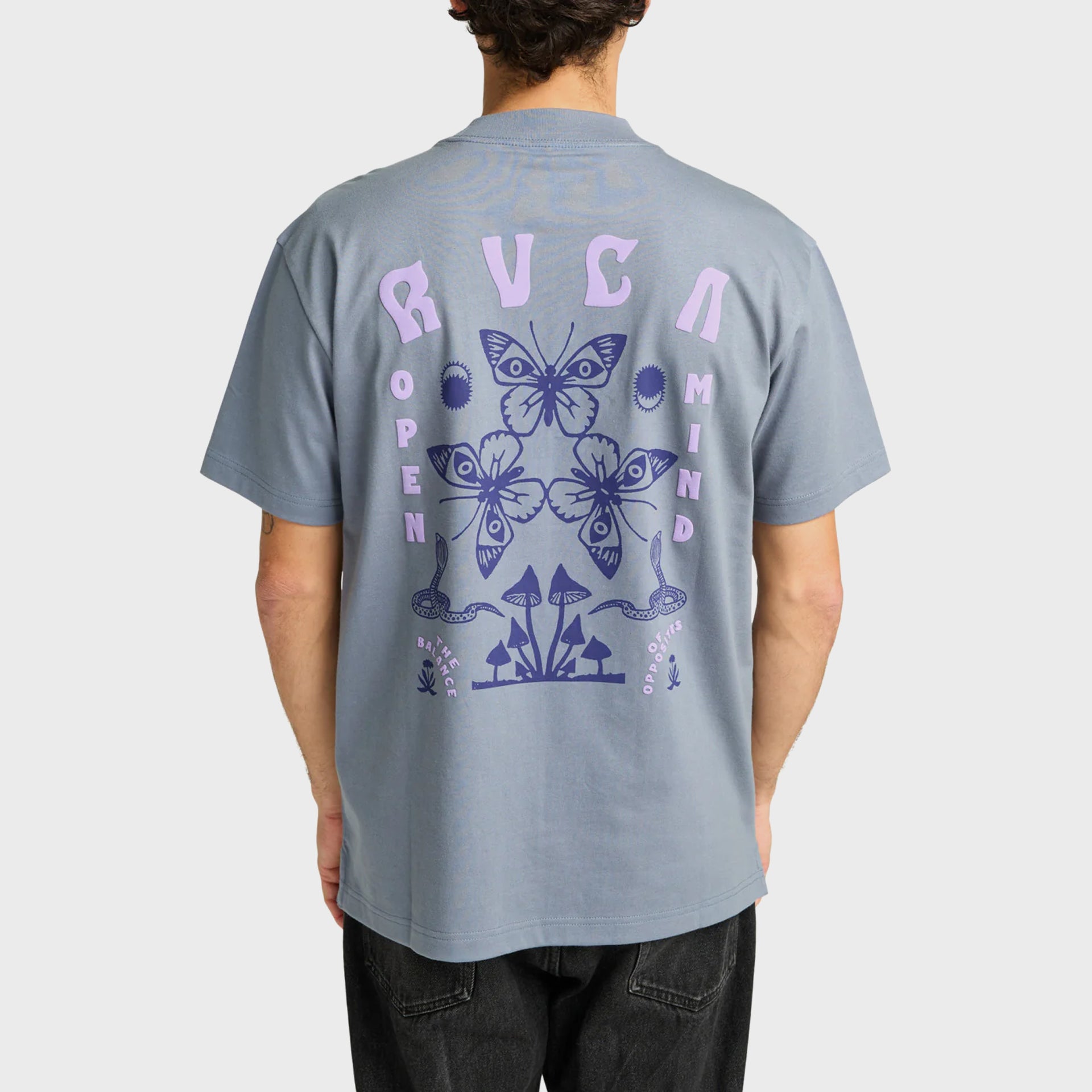 RVCA Mens Butterfly Poster T-Shirt - Flint Stone