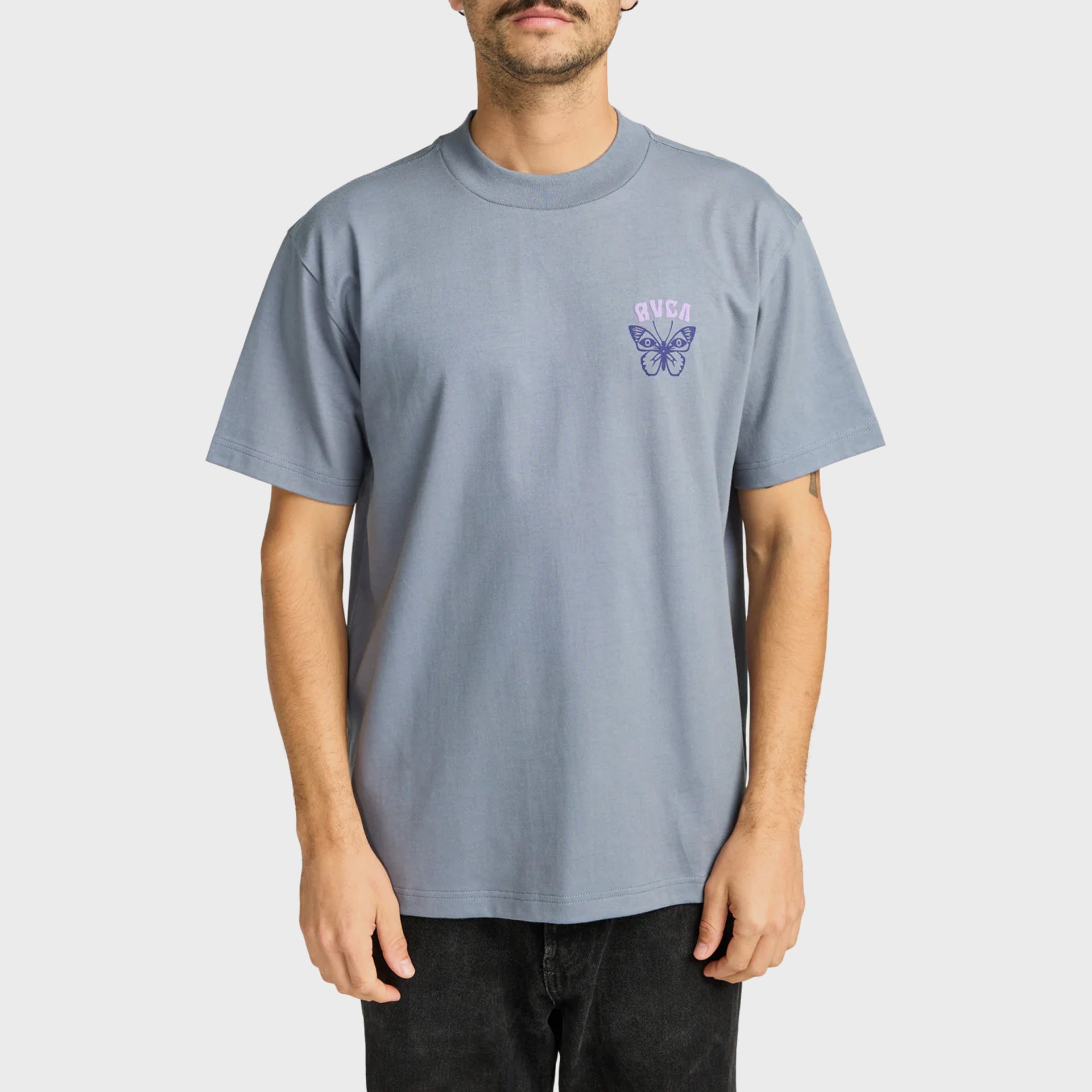 RVCA Mens Butterfly Poster T-Shirt - Flint Stone