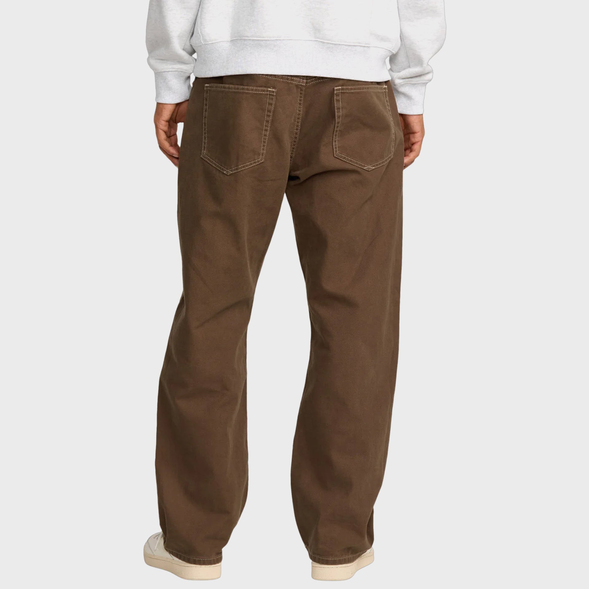 RVCA Mens Dayshift 5 Pocket Canvas Trousers - Bombay Brown