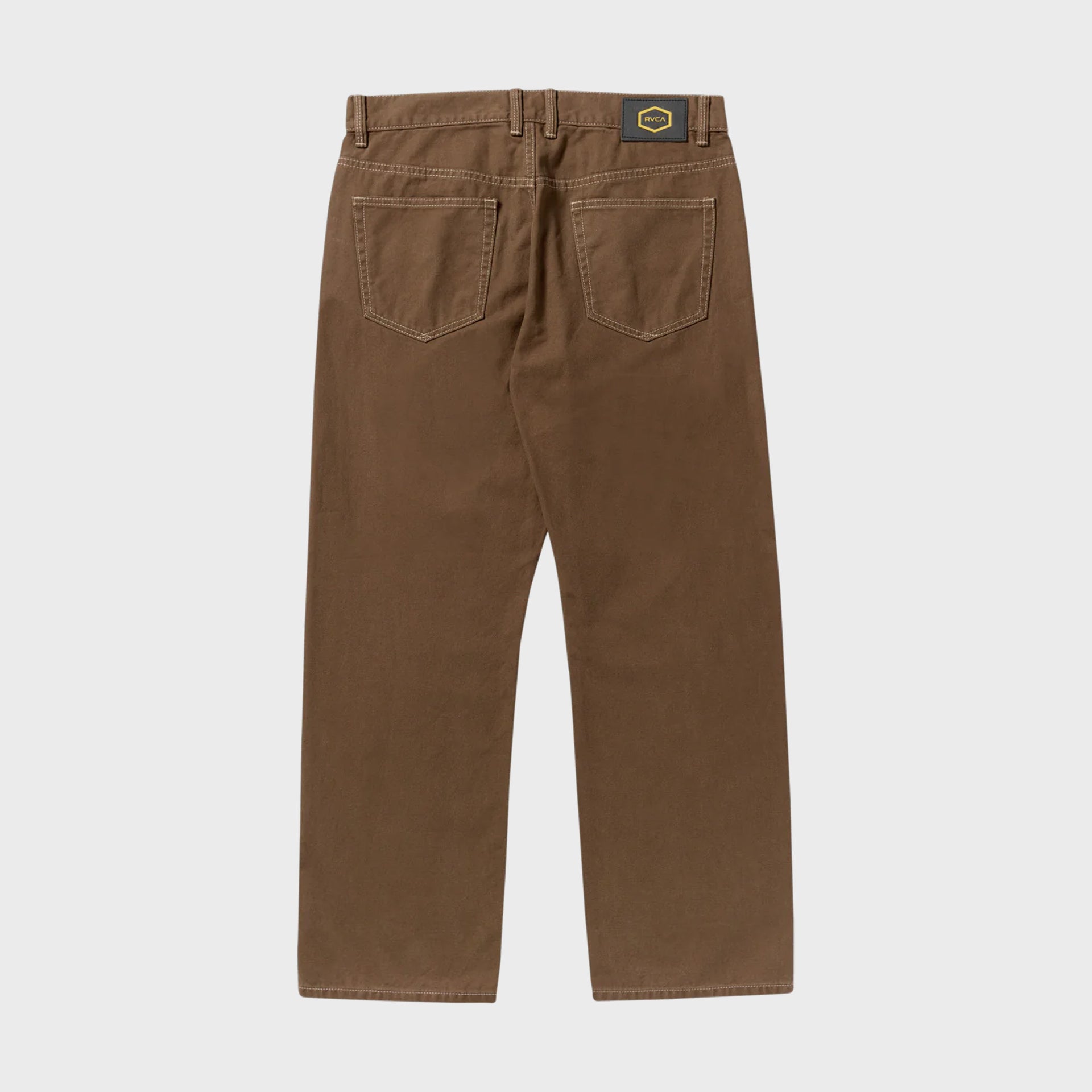 RVCA Mens Dayshift 5 Pocket Canvas Trousers - Bombay Brown