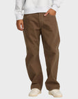 RVCA Mens Dayshift 5 Pocket Canvas Trousers - Bombay Brown