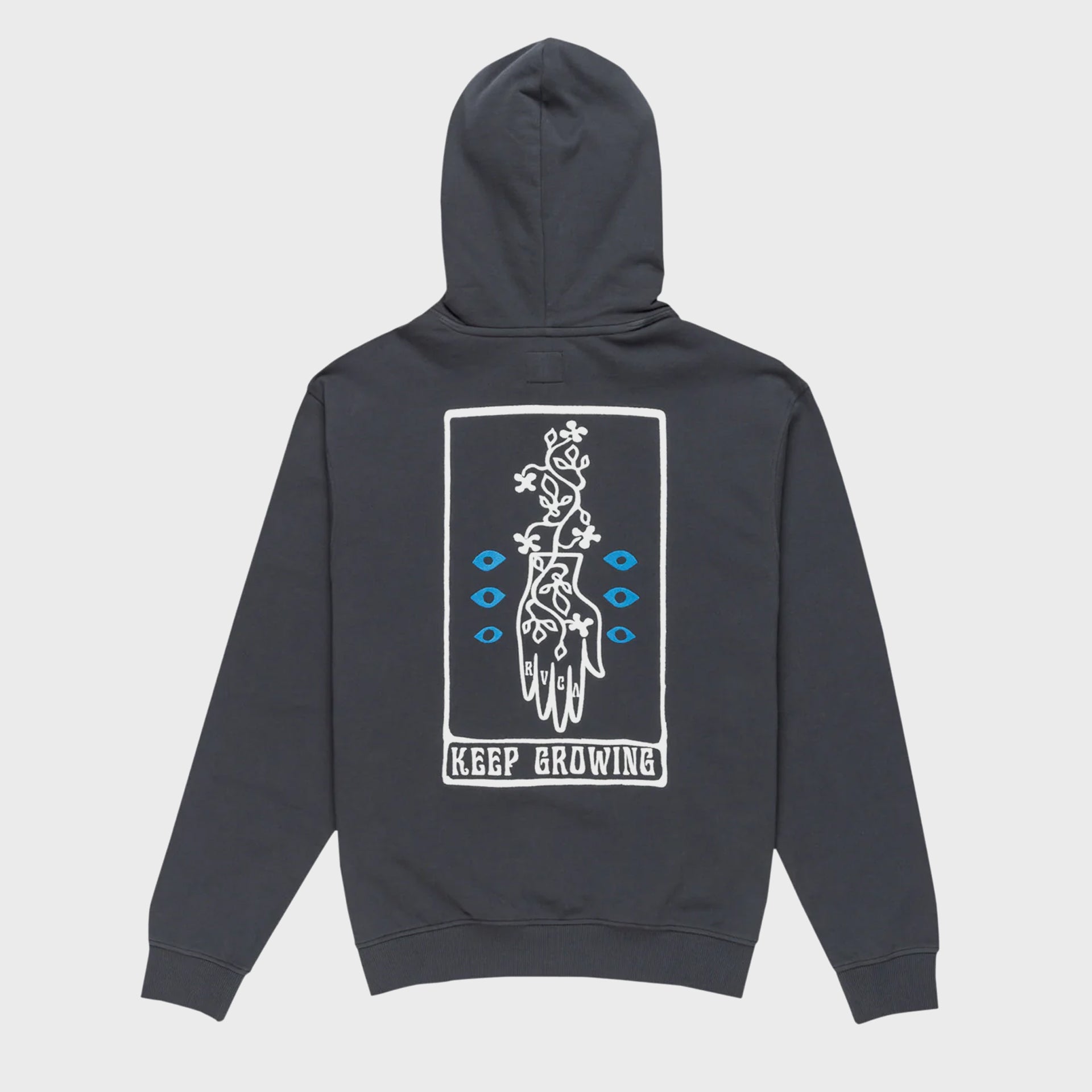 RVCA Mens Keep Growing Pullover Hoodie - Garage Blue