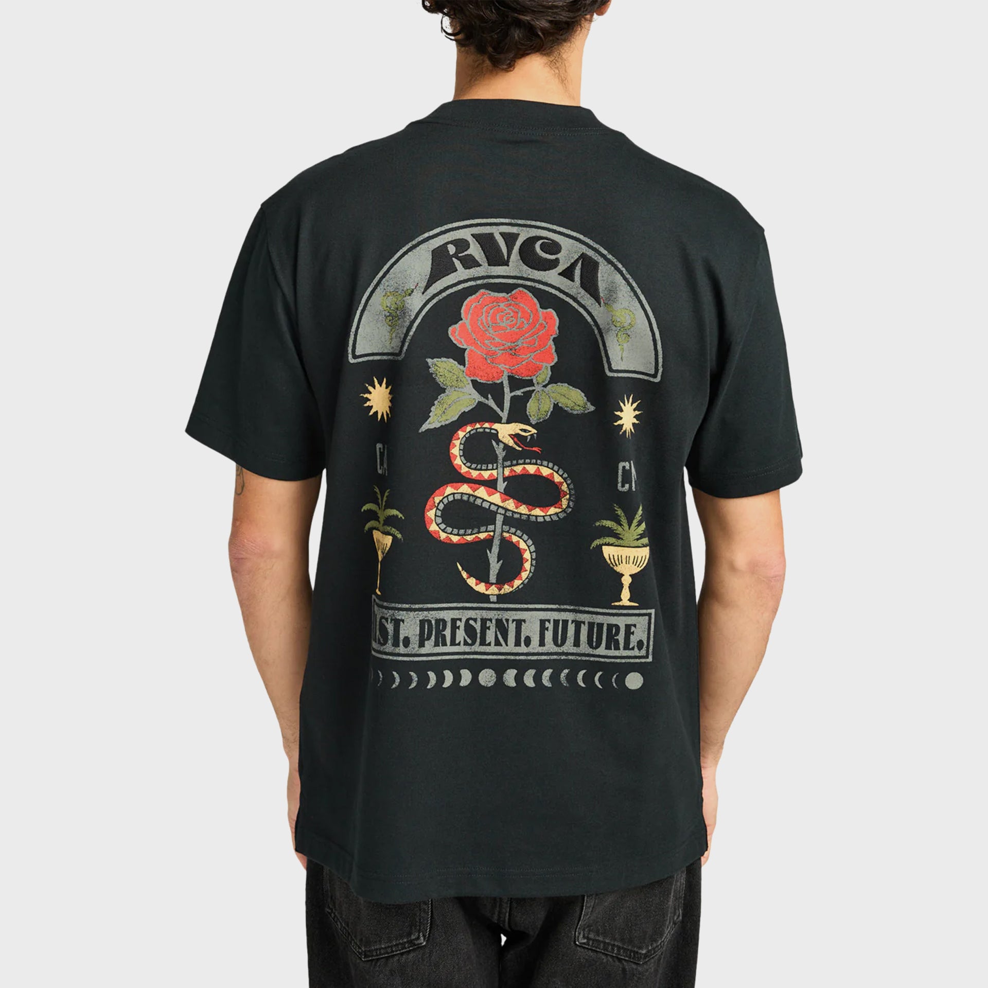 RVCA Mens Roses Poster T-Shirt - Black