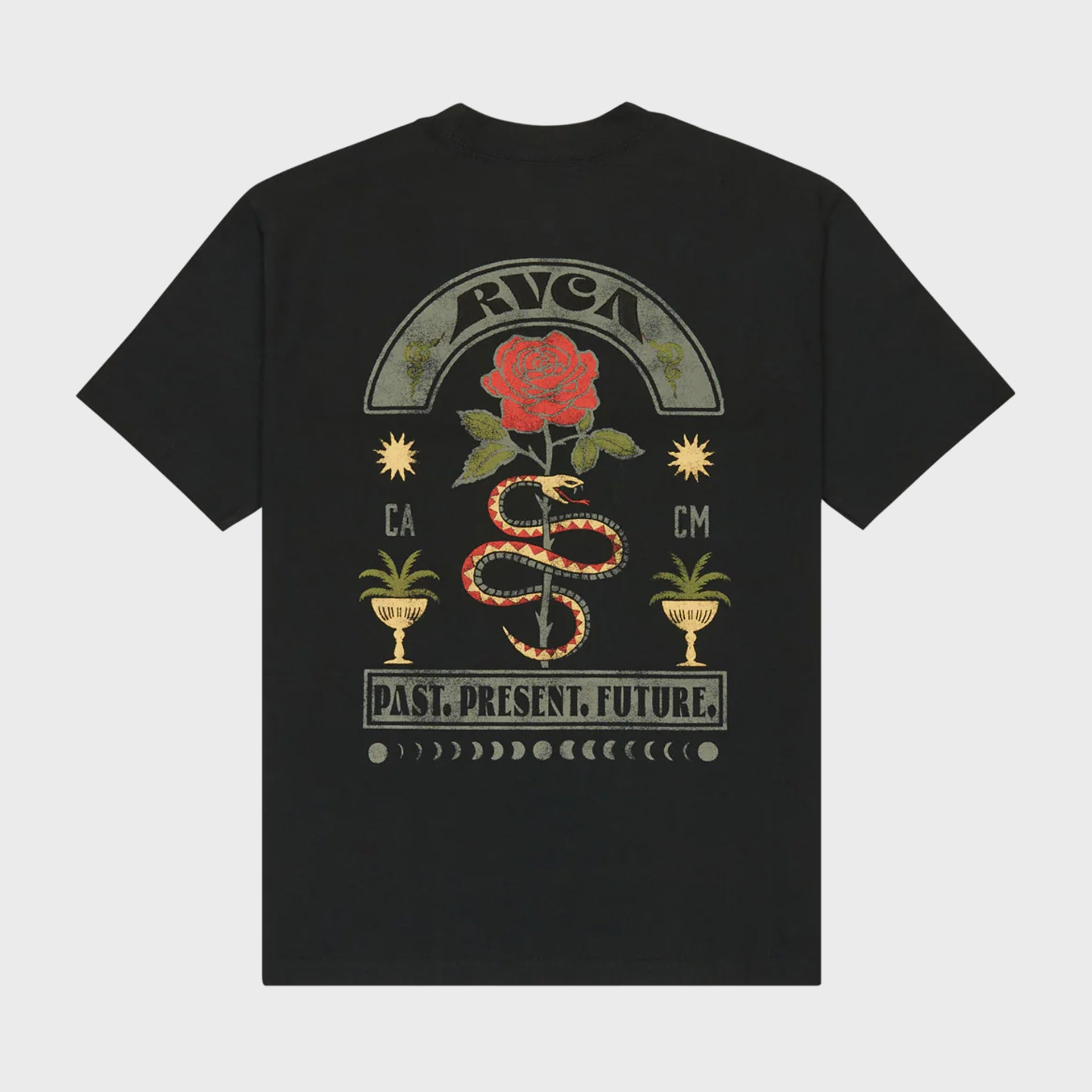 RVCA Mens Roses Poster T-Shirt - Black