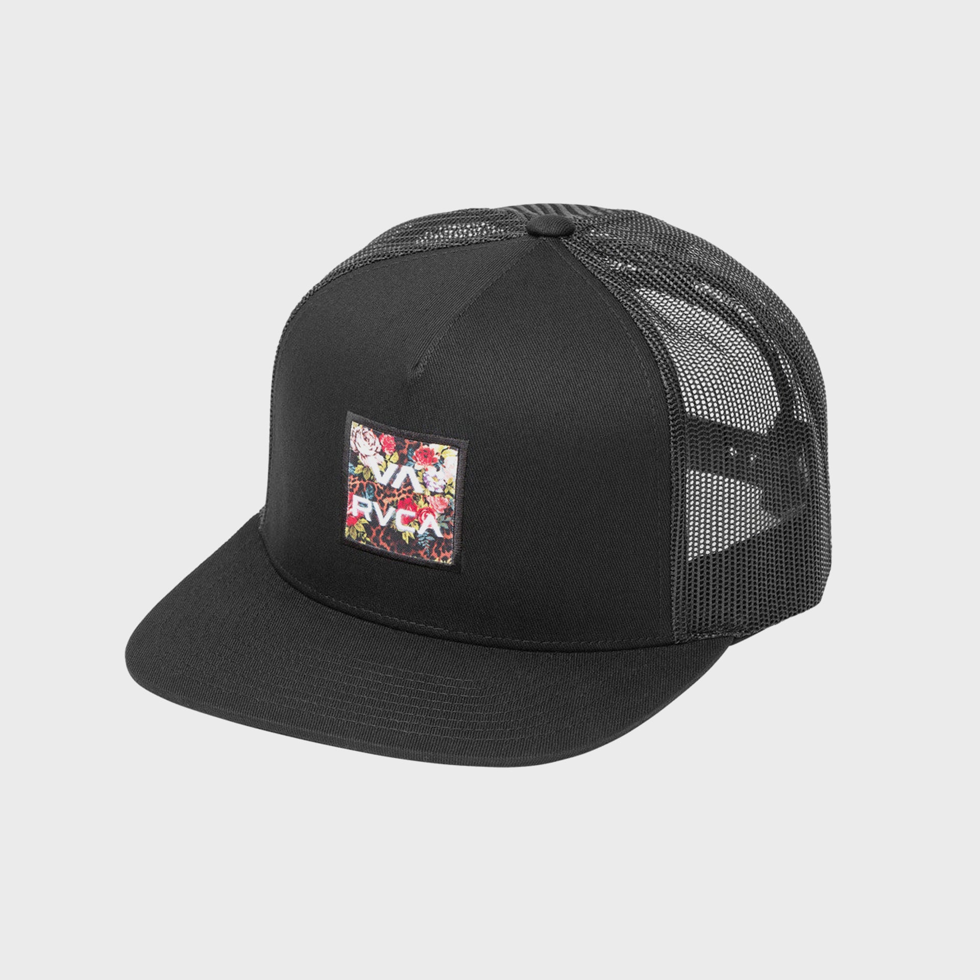 RVCA Mens VA ATW Print Trucker Cap - One Size - Black Floral