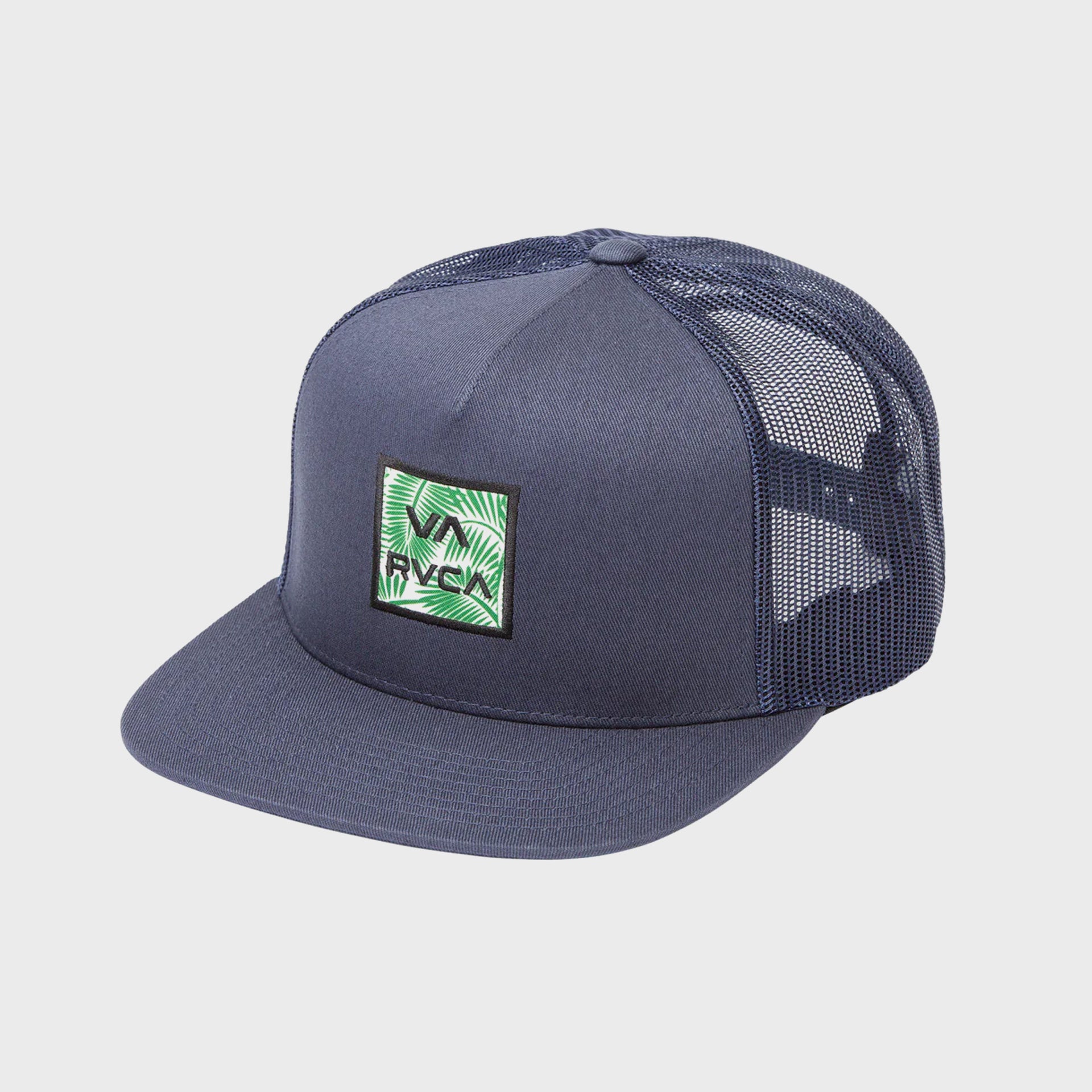 RVCA Mens VA ATW Print Trucker Cap - One Size - Moody Blue