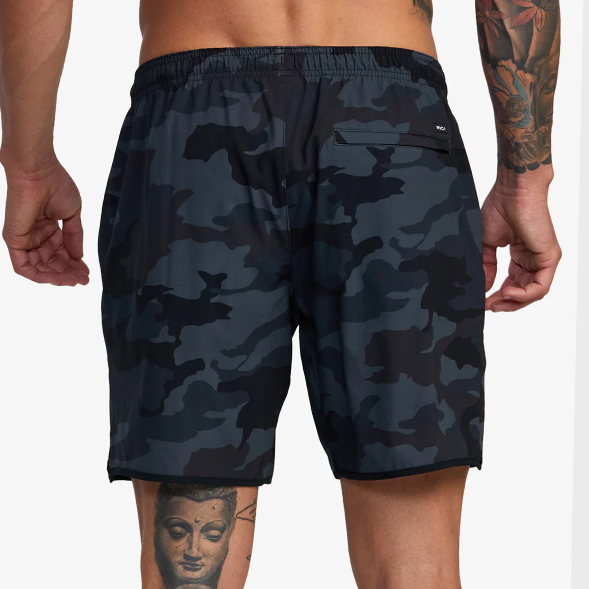 RVCA Mens Yogger Stretch 17" Elasticated Shorts - Camouflage