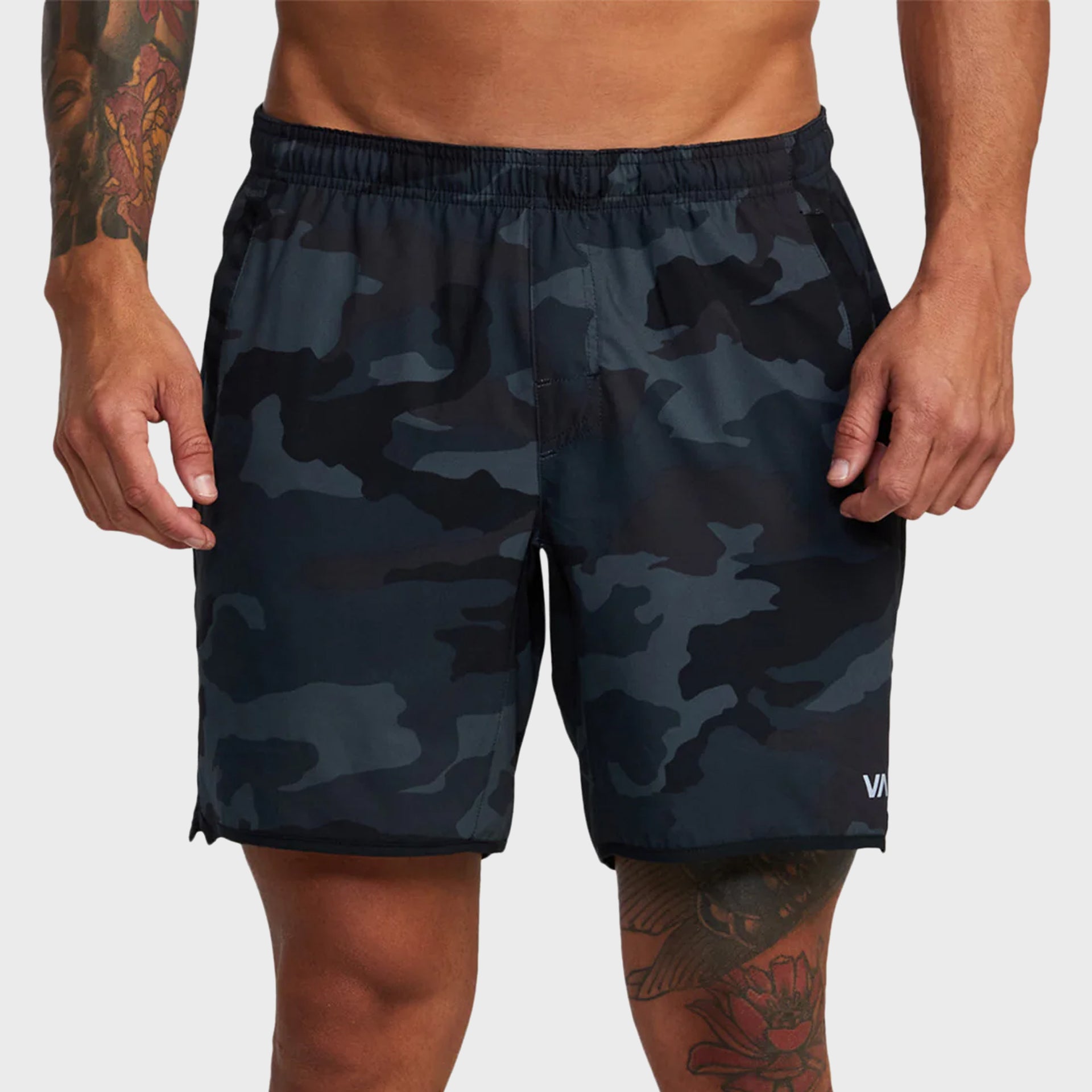 RVCA Mens Yogger Stretch 17" Elasticated Shorts - Camouflage