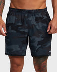 RVCA Mens Yogger Stretch 17" Elasticated Shorts - Camouflage