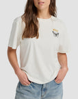 RVCA Womens Butterfly Poster T-Shirt - Antique White
