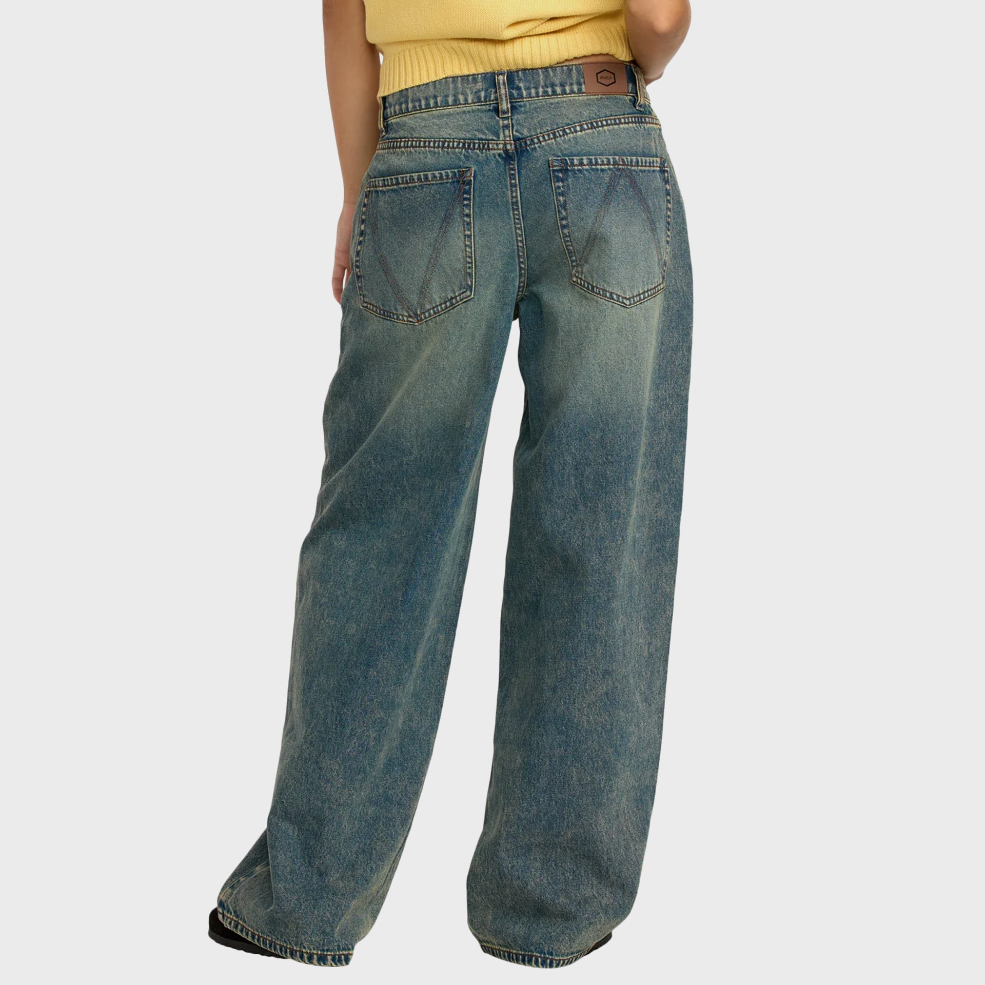 RVCA Womens Loosey Relaxed Jeans - Dusty Blue Wash