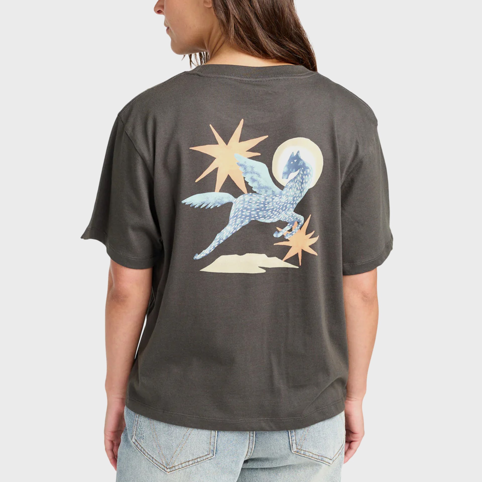 RVCA Womens Pegasus T-Shirt - Pirate Black
