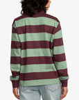 RVCA Womens Rugby Long Sleeve Rugby Shirt - Sea Green
