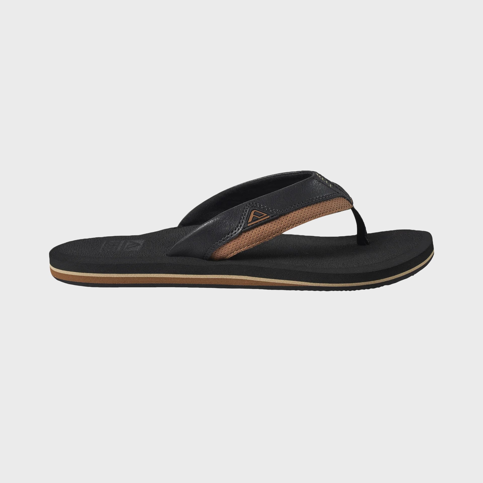 Reef Mens Cushion Dawn Flip Flops - Black/Tan - ManGo Surfing