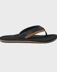 Reef Mens Cushion Dawn Flip Flops - Black/Tan - ManGo Surfing