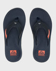 Reef Mens Santa Ana Flip Flops - Navy/White/Orange - ManGo Surfing