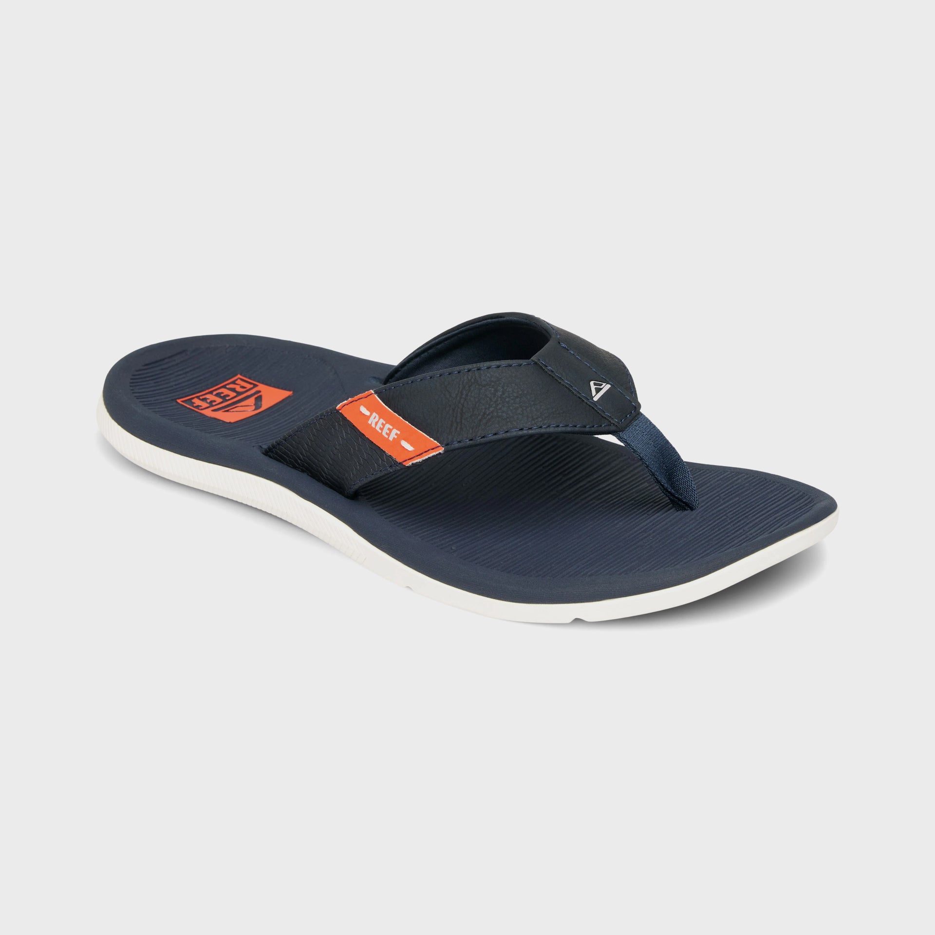 Reef Mens Santa Ana Flip Flops - Navy/White/Orange - ManGo Surfing