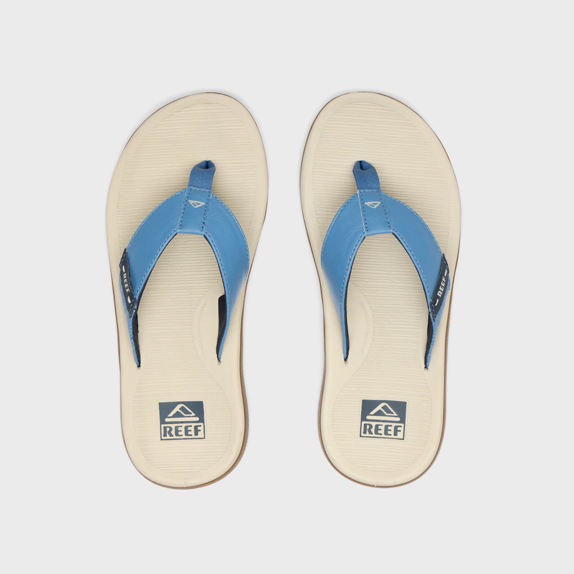 Reef Mens Santa Ana Flip Flops - Oat/Blue/Gum - ManGo Surfing