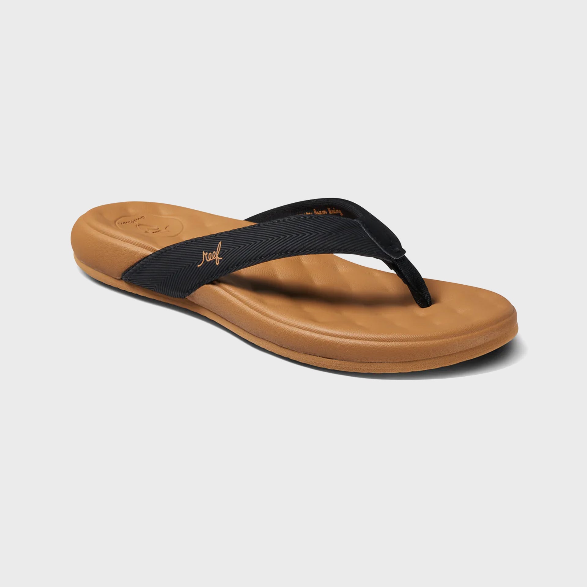 Reef Womens Cushion Harmony Flip Flops - Black/Tan - ManGo Surfing