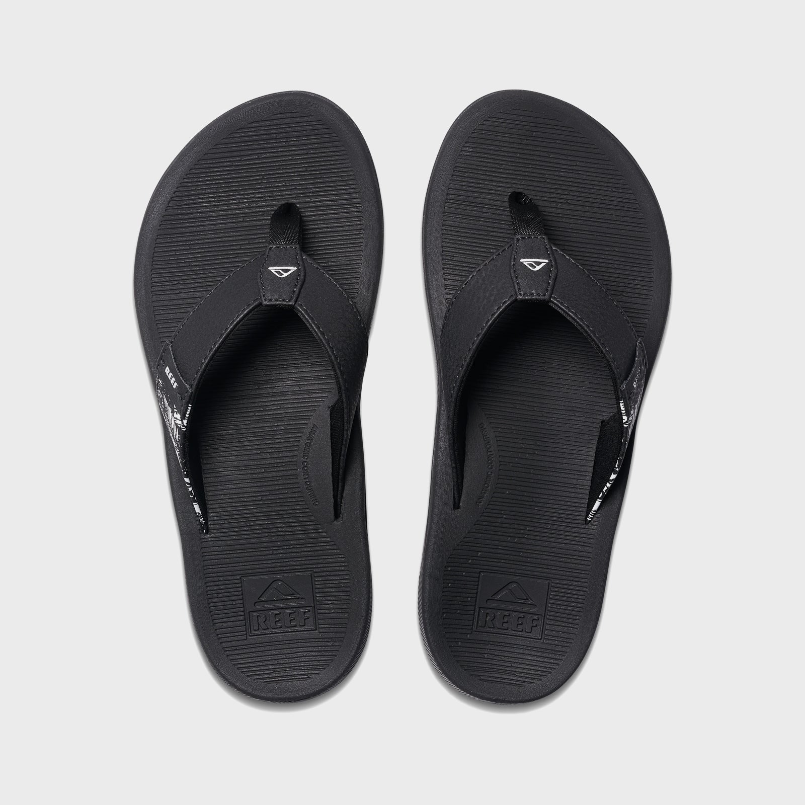 Reef Womens Santa Ana Flip Flops - Black/White - ManGo Surfing