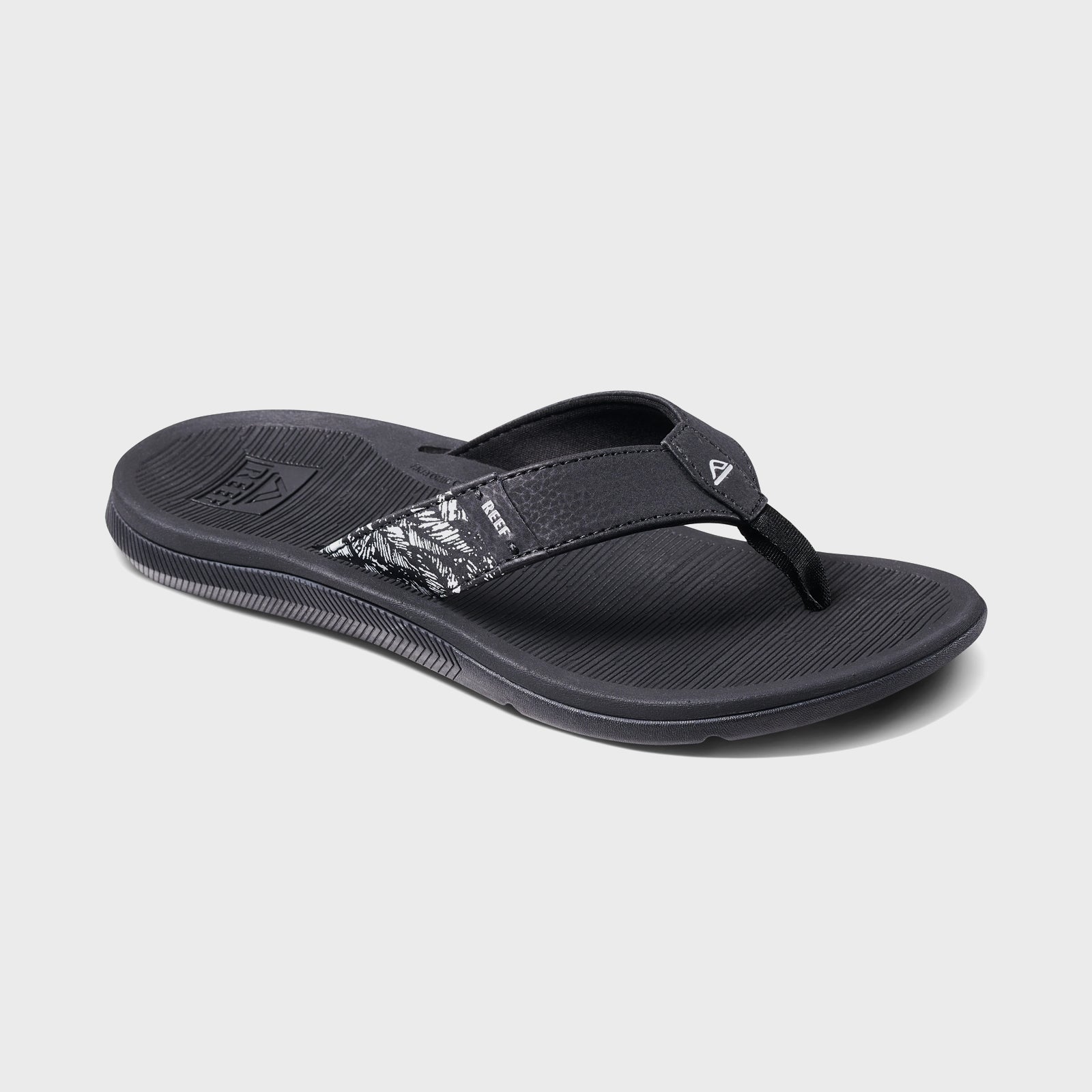 Reef Womens Santa Ana Flip Flops - Black/White - ManGo Surfing