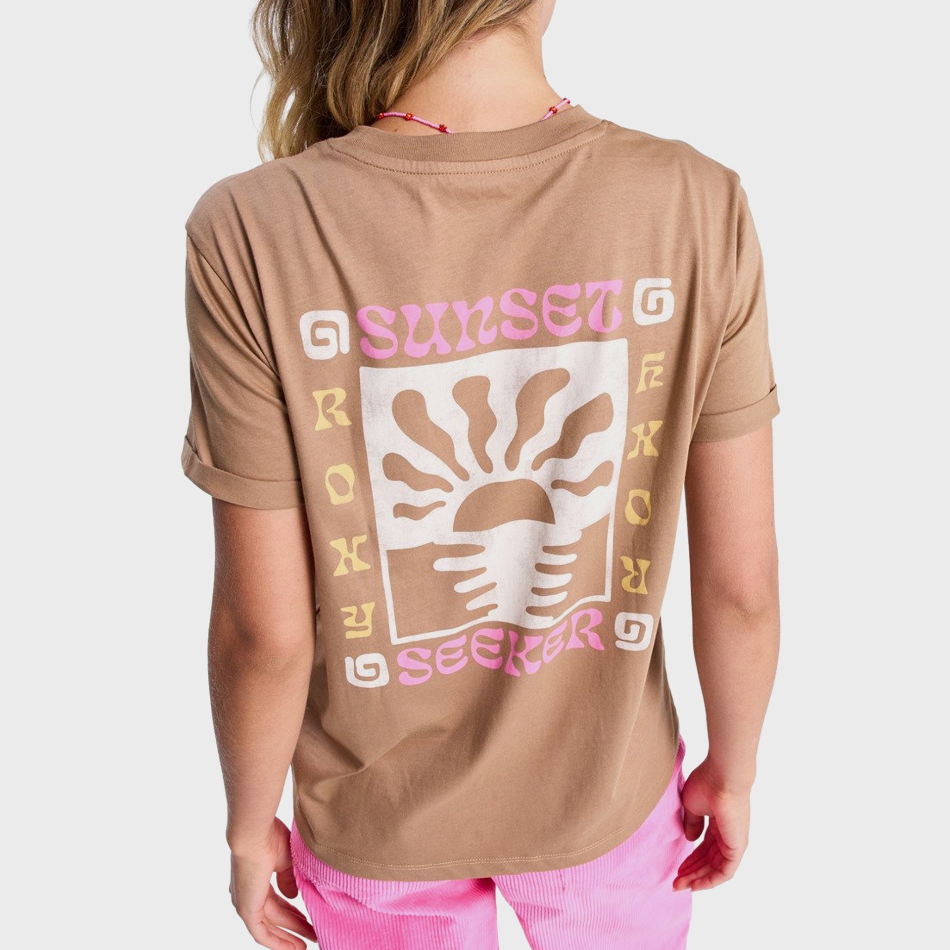 Roxy Womens Oceanregular Poster T-Shirt - Woodsmoke