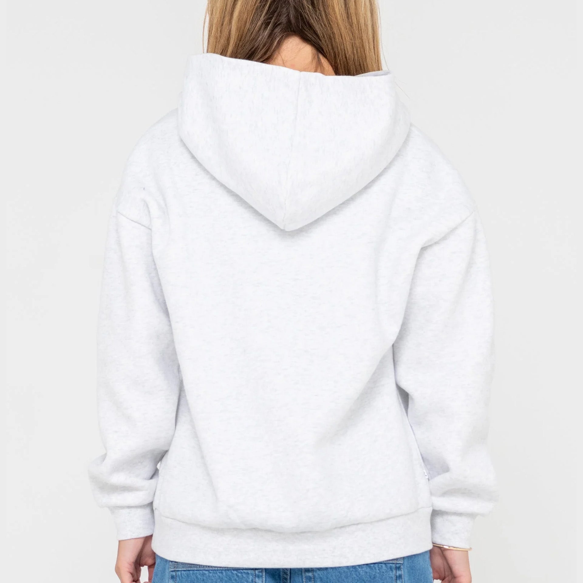 Rusty Womens Essentials Oversized Hooded Fleece - Ecru Marle - ManGo Surfing