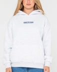 Rusty Womens Essentials Oversized Hooded Fleece - Ecru Marle