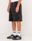 Rusty Flip Daddy Cord Shorts - Coal