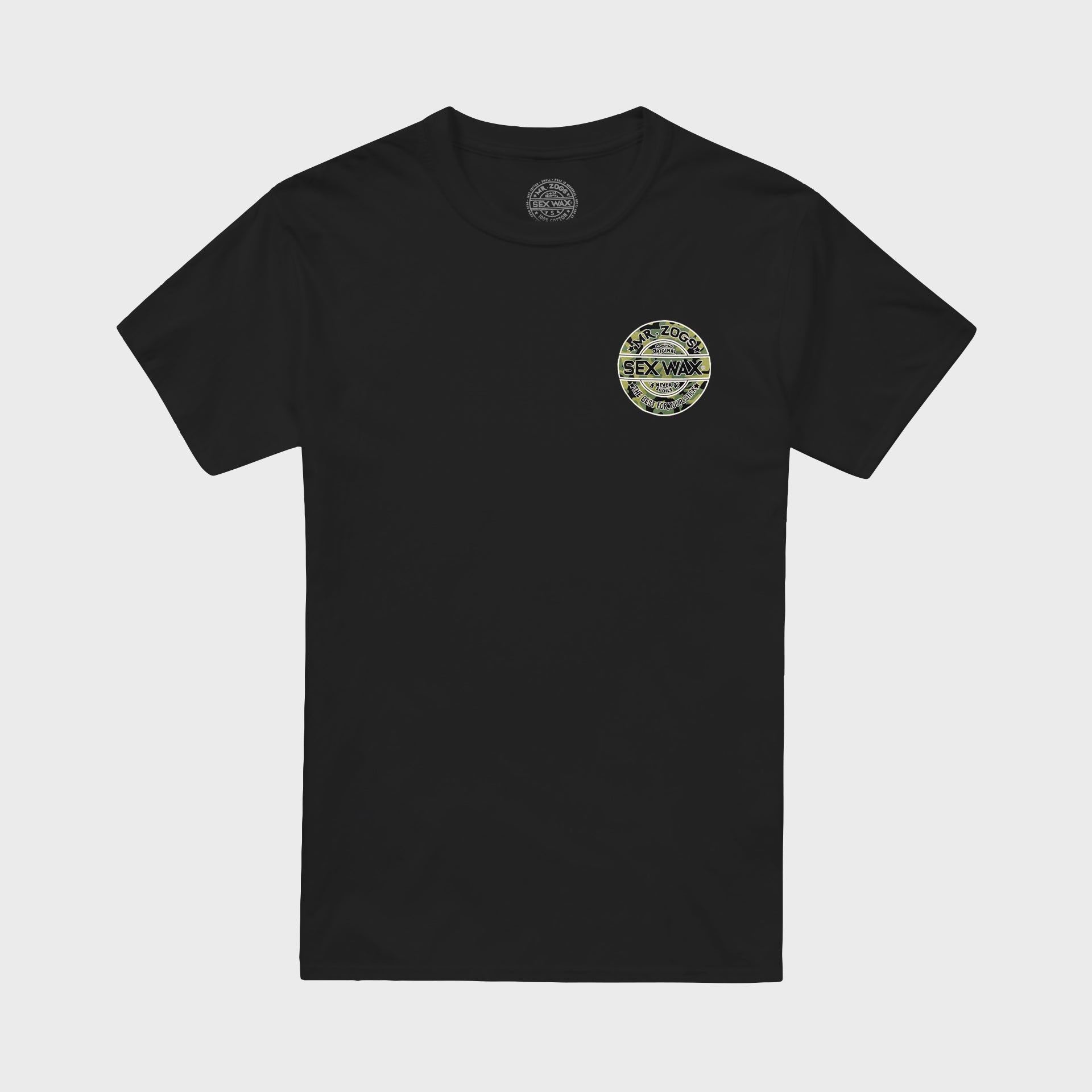 Sex Wax Camo Mens T-Shirt - Black - ManGo Surfing